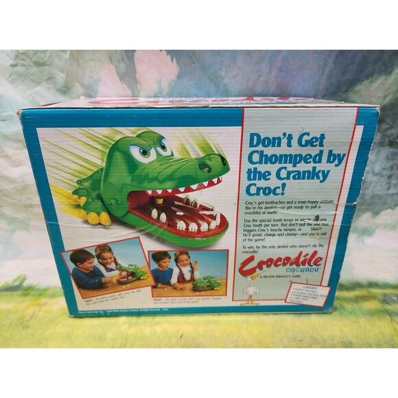 Vintage 1990 Crocodile Dentist Original Game 12 teeth, pliers, Rules MB - Picture 2 of 6